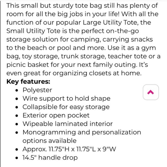 Charcoal Crosshatch Small Utility Tote - Picture 4 of 6